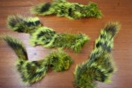 Grey Squirrel Tail Dyed Yellow