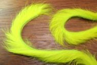 1/8" Rabbit Zonker Strips Flo. Yellow Chartreuse