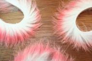 1/8" Two Toned Rabbit Zonker Strips Cotton/Candy