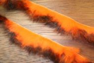 1/8" Crosscut Two Toned Rabbit Strips Black/Flo Orange