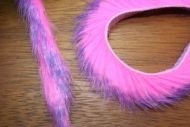 1/4" Two Toned Magnum Rabbit Zonker Strips Purple/Hot Pink