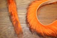 1/4" Two Toned Magnum Rabbit Zonker Strips Black/Flo.Orange