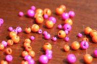 Painted Slotted Tungsten Beads 2mm Hot Pink