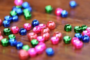 Metallic coloured Tungsten Beads