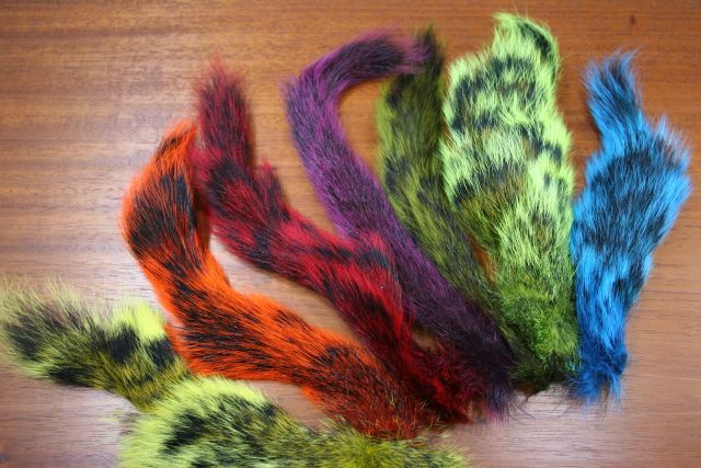 Dyed Grey Squirrel Tails 
