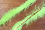1/8" Bling Rabbit Strips Chartreuse Holo. Gold Accent