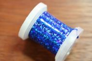 Holographic Tinsel Large Blue