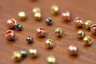 Slotted Tungsten Beads 2mm Gold