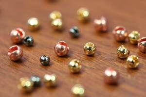 Slotted Tungsten Beads 3mm Copper