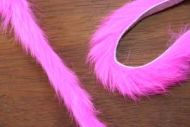 1/4" Magnum Rabbit Zonker Strips Flo. Pink