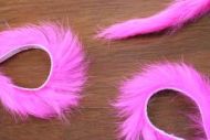 1/8" Rabbit Zonker Strips Flo. Pink/Hot Pink
