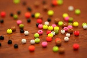 Painted Tungsten Beads 1.5mm Yellow