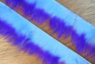 1/8" Crosscut Two Toned Rabbit Strips Purple/Baby Blue